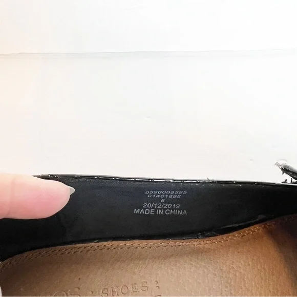 ASOS Vegan Mock Croc Gold Hardware Slip On Oxford Loafers Women’s UK 5 / US 7.5 - Picture 4 of 16